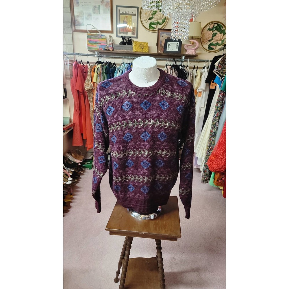 XXL vintage 90s Reed & James purple sweater